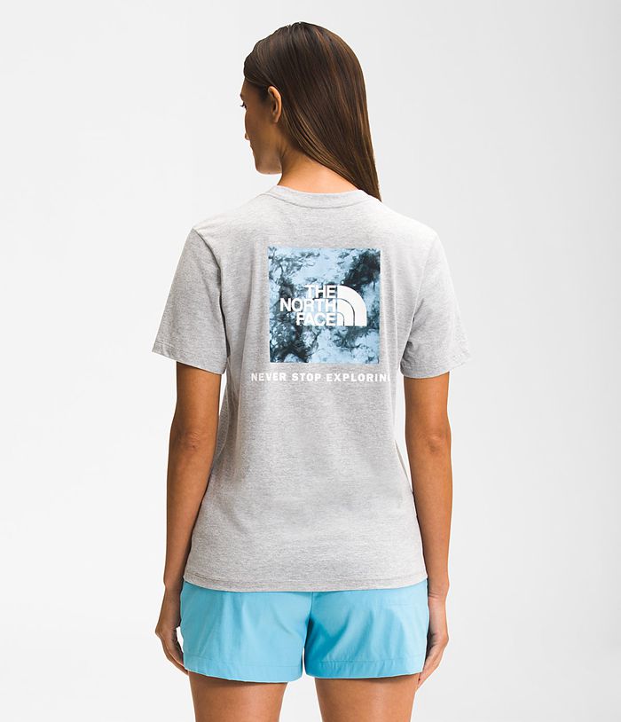 The North Face Short Sleeve Box NSE Womens T-Shirts Light Grey 653217-TNA